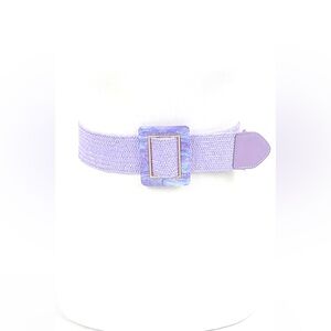 Lavender Purple Straw Statement Belt